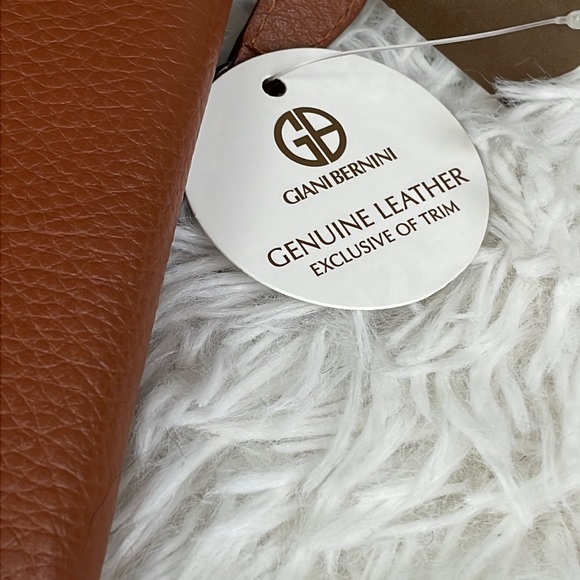 GIANI BERNINI ~ Softly Leather Mini Trifold Wallet ~ Cognac/Silver ~ NWT! - Picture 10 of 10